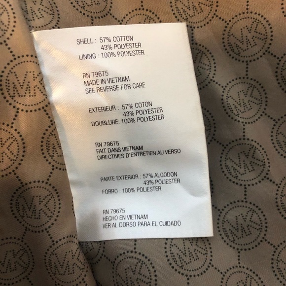 MICHAEL KORS BLACK HOODED TRENCH COAT SIZE S - Picture 5 of 5